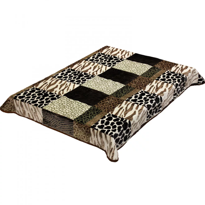 Плед акриловый гладкий 160х220 см. Шкуры смешанные 126-2 - фото 104744