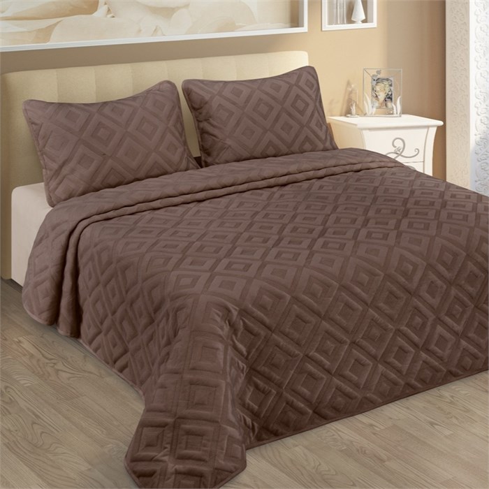 Комплект Afina Lux фланель покрывало 230х250 см. нав. 50х70 см. 2 шт. арт. 84 84 - фото 104784