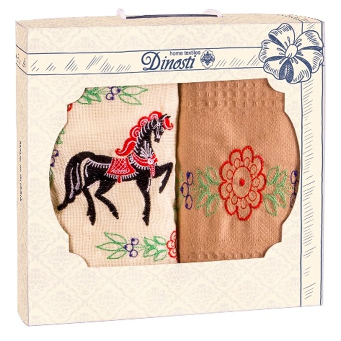 Набор кухонный фартук 72х80 см. 1 шт. полотенце 50х60 см. 1 шт. ФС-101 Городецкий конь ФС-101 - фото 105146