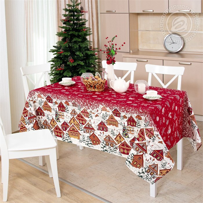 Скатерть Арт Дизайн рогожка 150х180 см. Новогодняя ночь 86305 - фото 105189