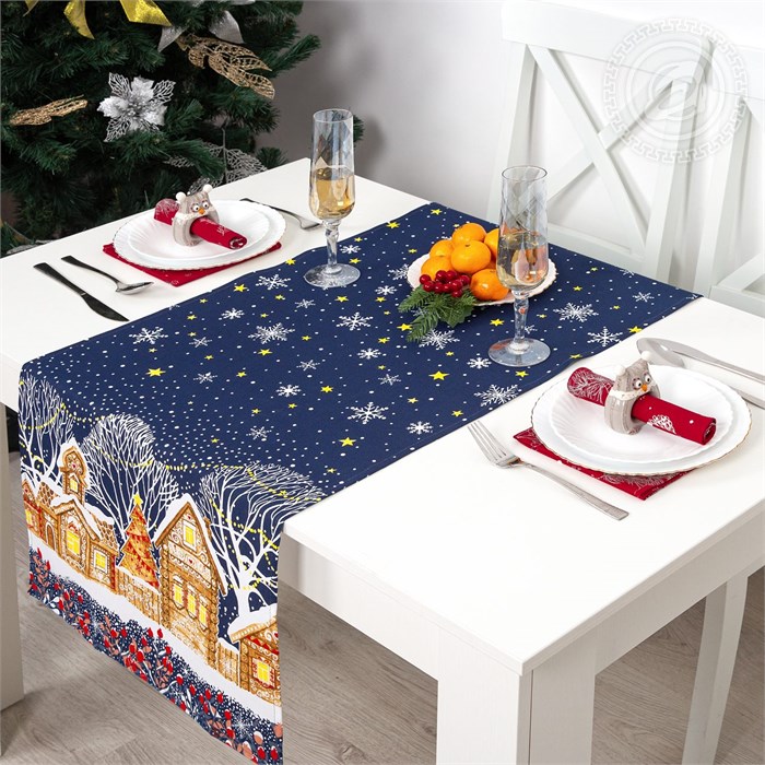 Дорожка Арт Дизайн рогожка 50х145 см. Полночь 86306 - фото 105190