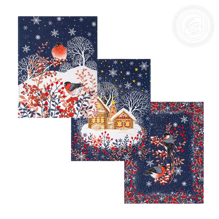 Набор полотенец Арт Дизайн рогожка 45х60 см. 2 шт. Колядки 86335 - фото 105219