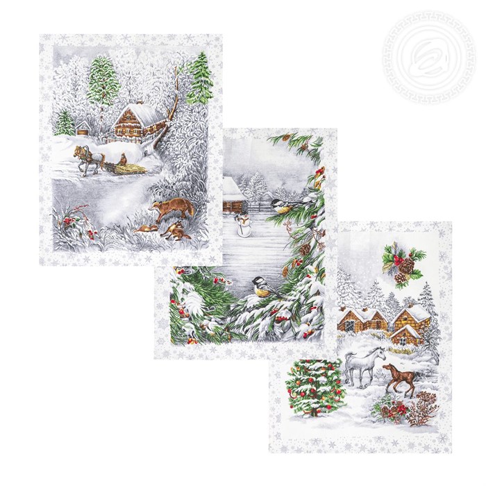 Набор полотенец Арт Дизайн рогожка 45х60 см. 2 шт. Студеная пора 86337_24C79 - фото 105221