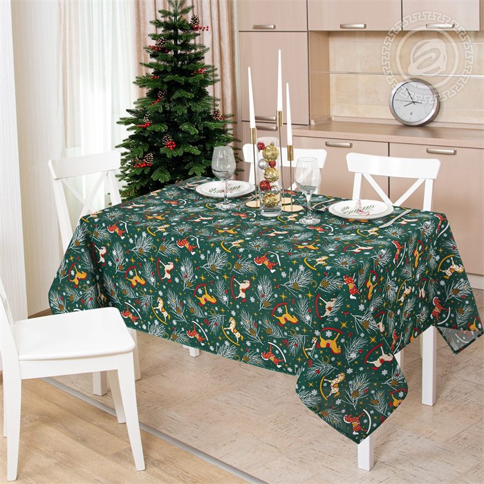 Скатерть Арт Дизайн рогожка 150х180 см. Лошадки 86346 - фото 105230