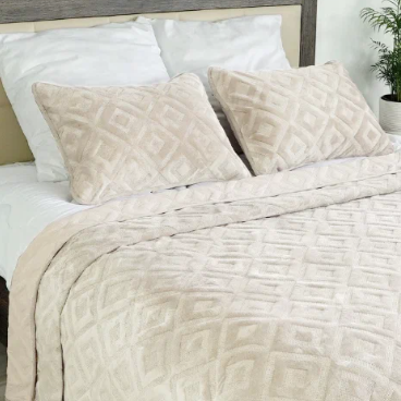 Комплект Afina Lux фланель покрывало 230х250 см. нав. 50х70 см. 2 шт. арт. 01 44 - фото 105327