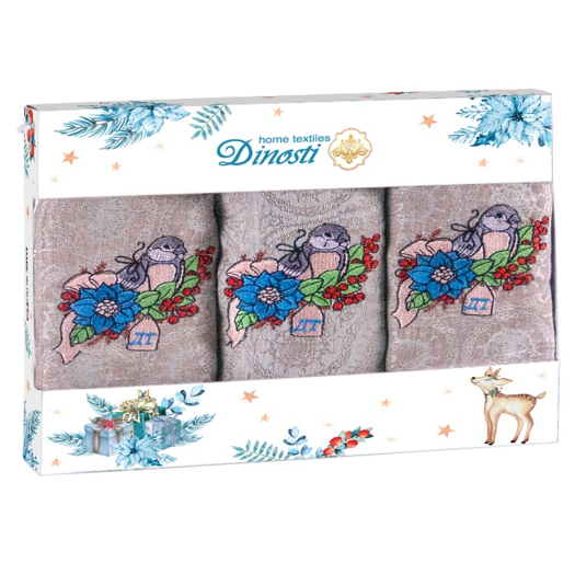 Набор столового белья дорожка 50х150 см. 1 шт. салфетки 42х42 см. 2 шт. ДК-101 Синица ДК-101 - фото 105485