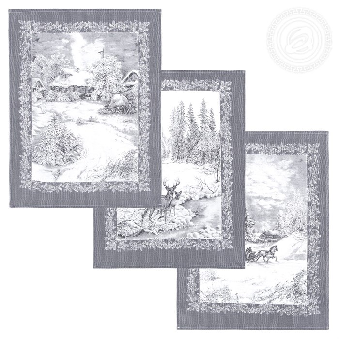 Набор полотенец Арт Дизайн рогожка 45х60 см. 2 шт. Сочельник 86573 - фото 105530