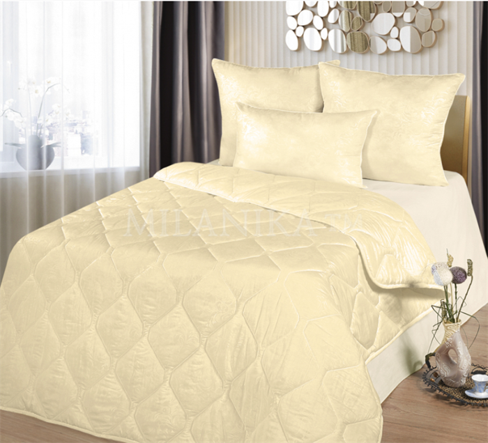 Одеяло "Престиж" однотонное овечья  шерсть стандарт (2 спальный) ТМ "Миланика" 87168 - фото 106220