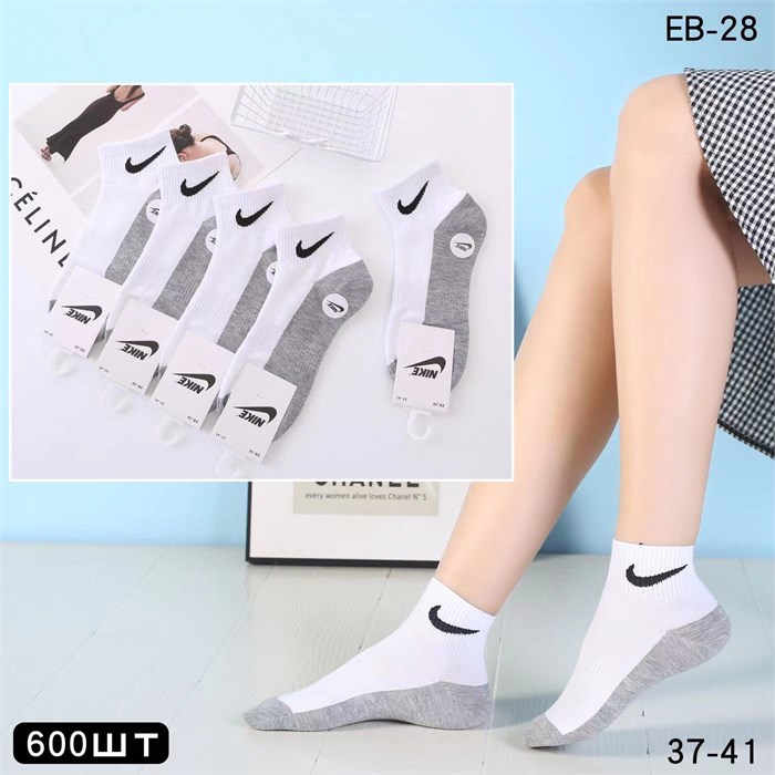 Носки жен.№EB-28 "N" бело-серые средние 10шт/уп 589297 - фото 114379