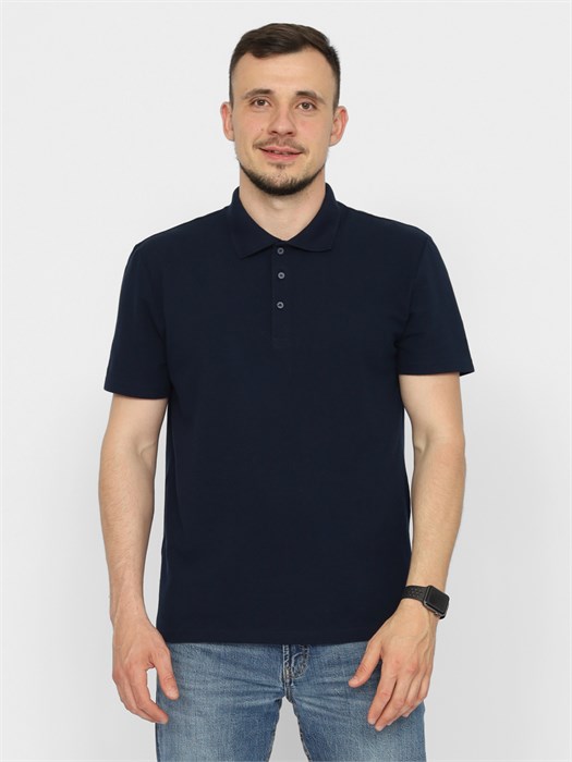 CWXM 60293-41 Рубашка-поло мужская (Т.синий (176)-092(46)) 566485 - фото 114860