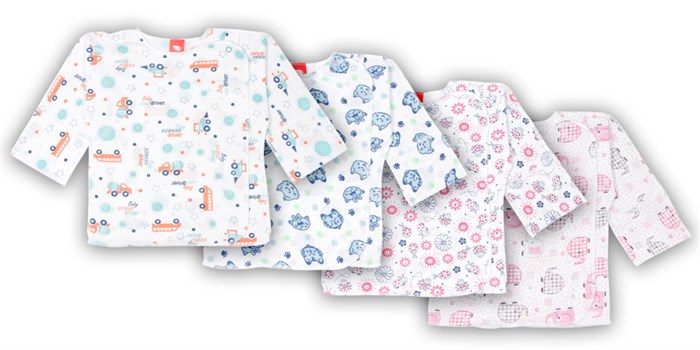 #CAN 61504 Распашонка ясельная розовый (зайчики) (062)-40 ВГ 410241 - фото 114916