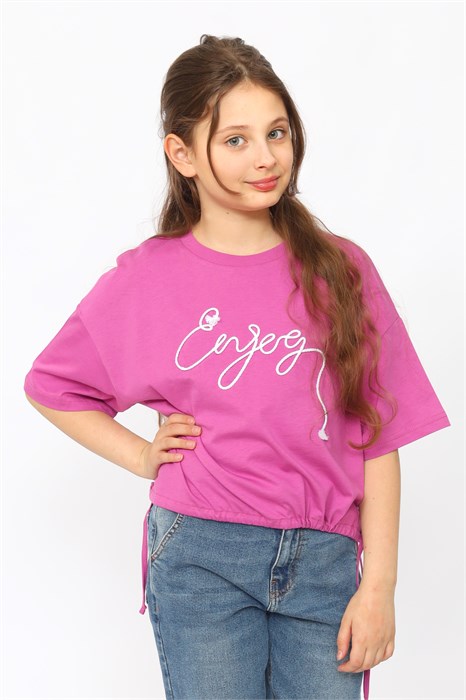CSJG 63783-44-400 Футболка для девочки (Фиолетовый (128)-64) 595757 - фото 115199