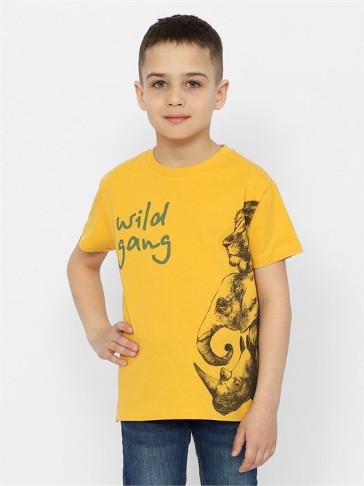 CSKB 63555-30-371 Футболка для мальчика (Желтый (122)-64) 563920 - фото 115242