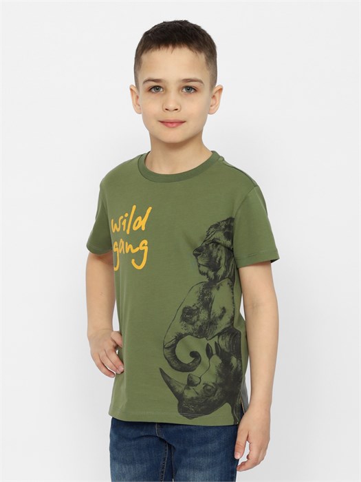 CSKB 63555-35-371 Футболка для мальчика (Хаки (116)-60) 563923 - фото 115245