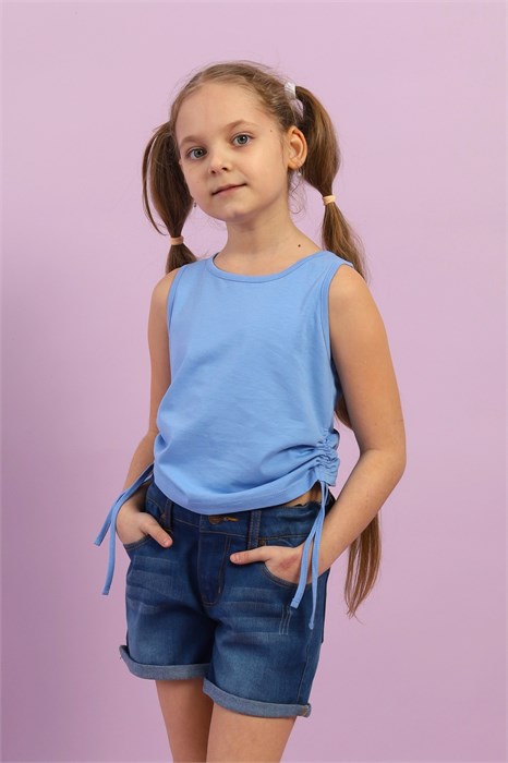 CSKG 63780-43-398 Майка-топ для девочки (Голубой (116)-60) 598042 - фото 115274