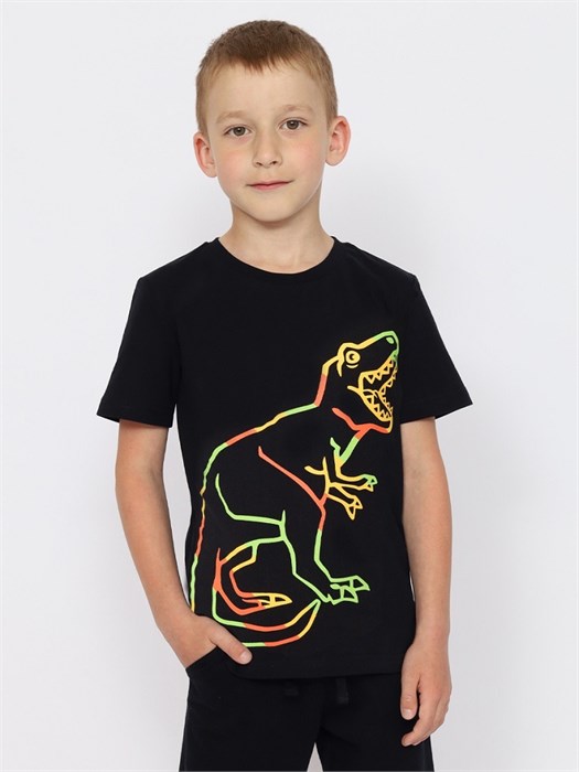 HSKB 63834-22 Футболка для мальчика (Черный (092)-52) 596337 - фото 115391