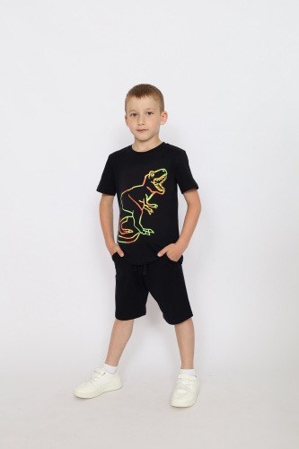 HSKB 63834-22 Футболка для мальчика (Черный (104)-56) 596339 - фото 115399