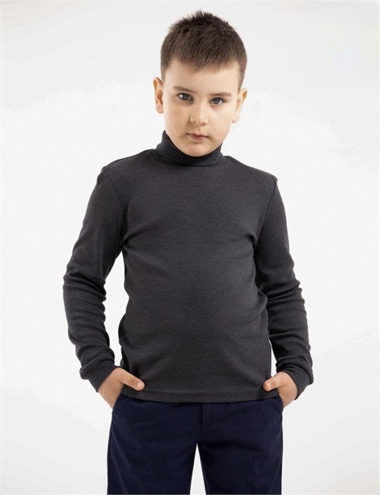 CWKB 63151-12 Водолазка для мальчика (Т.серый меланж (116)-60) 525528 - фото 115466