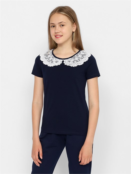 CWJG 63197-41 Джемпер для девочки (Т.синий (158)-80) 530050 - фото 115554