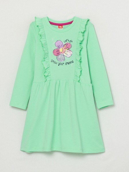 CWKG 62813-38-282 Платье для девочки (Св.зеленый (110)-60) 497814 - фото 115565