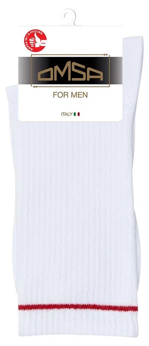 Носки м. ACTIVE 115 (39-41-bianco/rosso) с высокой резинкой 557290 - фото 115972