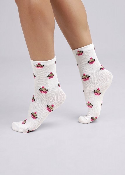 CLE Носки жен.Д5525 8 марта хл+эл (25-белый) 95877 - фото 117238