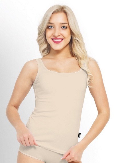 CLE LM001у Майка жен.ш.брет. (50-св.бежевый) 95895 - фото 117265