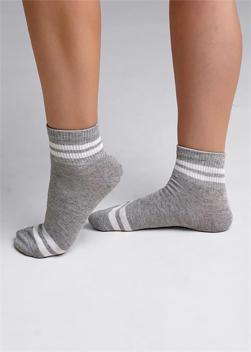 ЭЙС Носки жен.Д151 укор хл+эл (25-меланж серый) 96863 - фото 118652