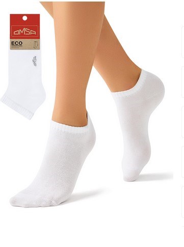 Носки ж. ECO 252 (39-41-Bianco) укороченные Oms 96905 - фото 118720