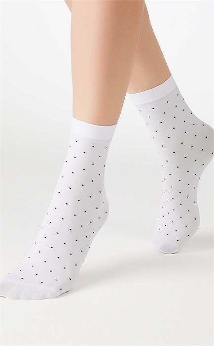 Носки MICRO POIS 70 (0-Bianco/Nero) MNM 96969 - фото 118801