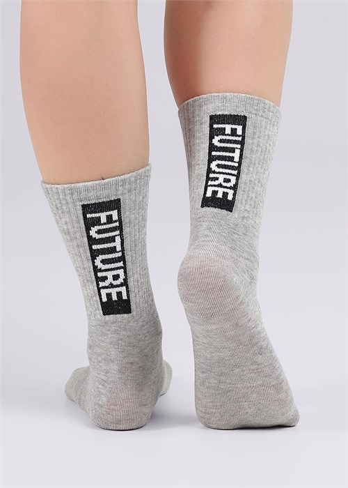 CLES Носки жен.L3002 market line хл+эл (25-меланж серый) 97047 - фото 118890