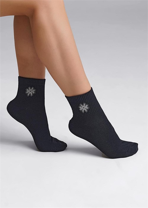 ЭЙС Носки жен.Д153 укор хл+эл (23-т.синий) 97056 - фото 118899