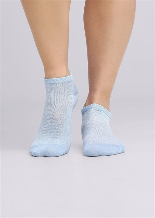 ЭЙС Носки жен.Д104ш хл+эл ук.сетка (25-голубой) 97155 - фото 119061