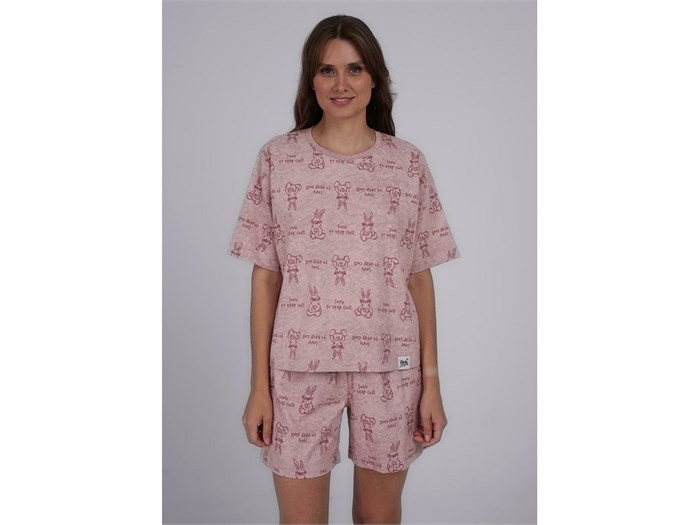 CLE LP25-1148/1 Пижама жен. Сахарная вата (44-розовый/т.розовый) 97381 - фото 119311