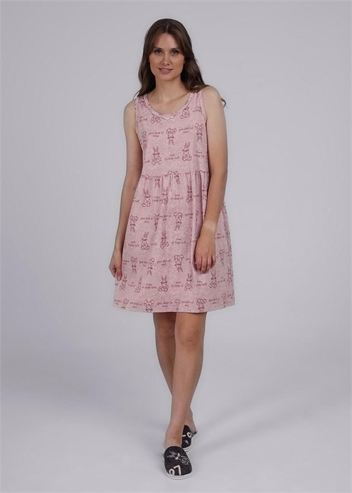 CLE LS25-1148 Сорочка ночн. жен. Сахарная вата (44-розовый/т.розовый) 97537 - фото 119488