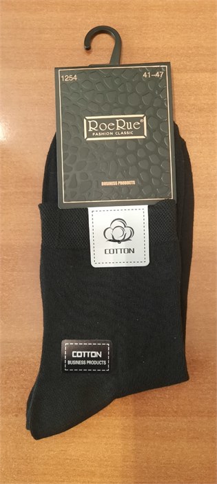 Носки муж.№1254-1 "RoeRue" черные средние х/б 10шт/уп. 97784 - фото 119738