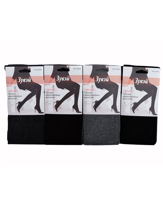 Колготки жен.№3386A-1 Зима "Zuwei" черные кашемир гигант 10шт/уп 97948 - фото 119908