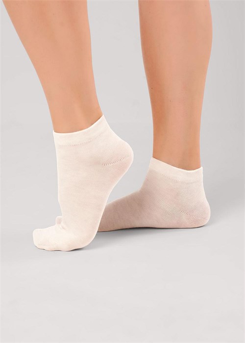 CLES Носки жен.L2002 market line укороч (25-меланж бежевый) 98356 - фото 120355