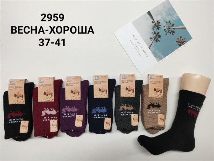 Носки жен.№2959 "RoeRue" верблюд 12шт/уп 98360 - фото 120359