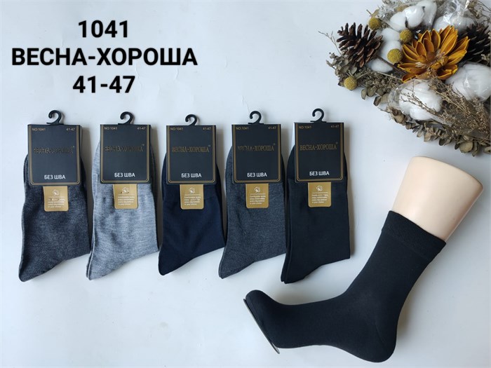 Носки муж.№1041 "Весна" ассорти х/б 10шт/уп 98424 - фото 120423