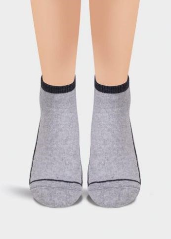 ЭЙС Носки жен.Д123ш хл+эл укор (25-меланж св.серый) 98477 - фото 120479
