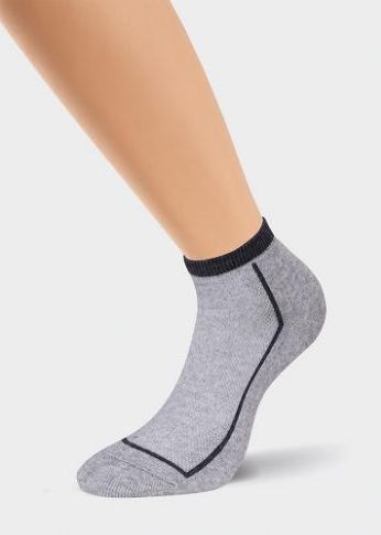 ЭЙС Носки жен.Д123ш хл+эл укор (23-меланж св.серый) 98478 - фото 120480