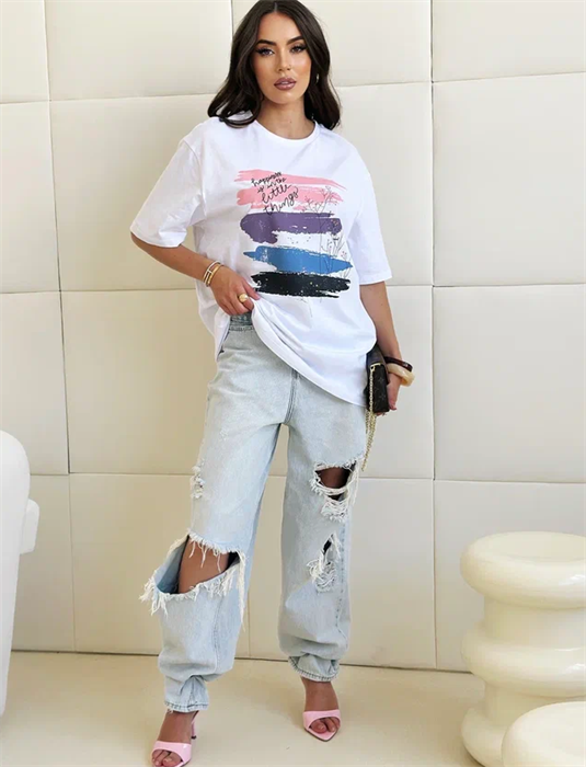 6014HW-20K Футболка женская (Белый (170)-112(56)) 6014HW-20K-3 - фото 120519