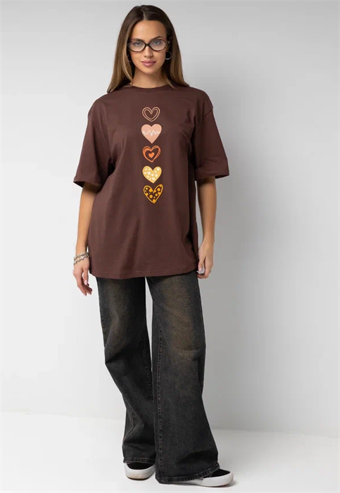 6014HW-33K-22 Футболка женская (Коричневый (170)-92(46)) 6014HW-33K-22 - фото 120537