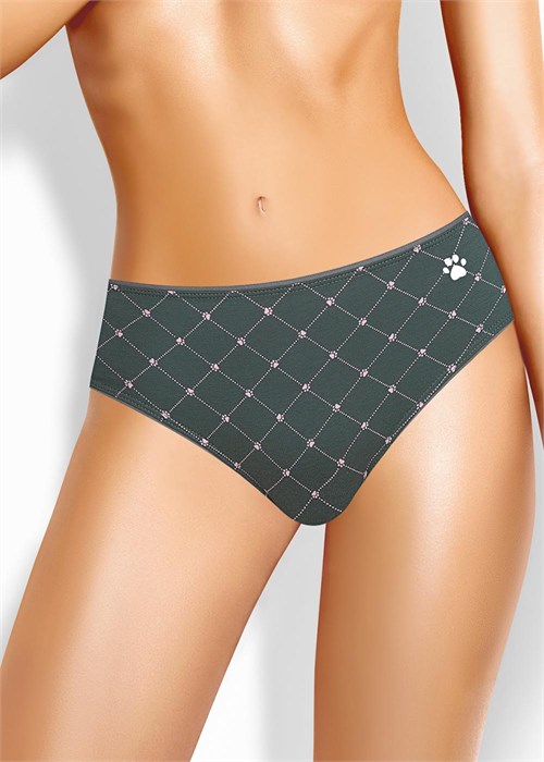 CLE C1208/2 Трусы жен. Лапка (44-зелёный/св.розовый) 98660 - фото 120666