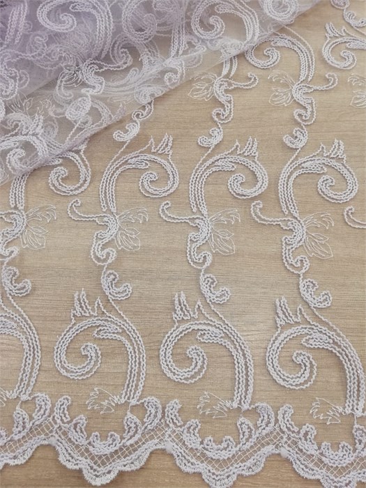 Штора тюль 250*350 см 12KR09/280 kord BEYAZ 12KR09/280 kord BEYAZ - фото 92032