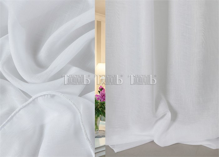 Лен-тюль Интерио BYD LINEN-2-beyaz/300 L ut однот.белый 146429 NSK BYD LINEN-2-beyaz/300 L ut - фото 92872