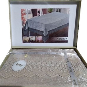 Скатерть Efor Nazende 160x220 см. капучино SK-295/05