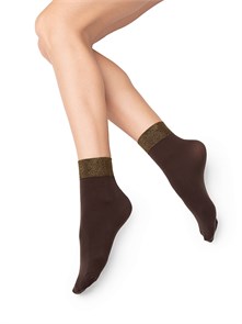 Носки MICRO LUREX 70 3D (0-Moka/Oro) люрекс по резинке MNM 85434