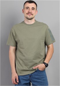 HSXM 60496-35K Футболка мужская (Хаки (176)-096(48)) 85812